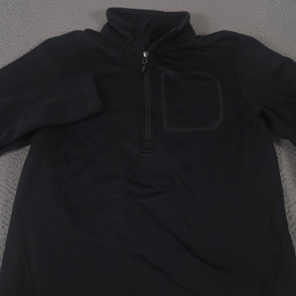 Marmot Pullover Mens M Black Air Fleece Half-Zip Recycled Polyester Chest Pocket
